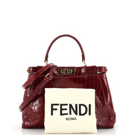 fendi peekaboo storia|fendi peekaboo crocodile.